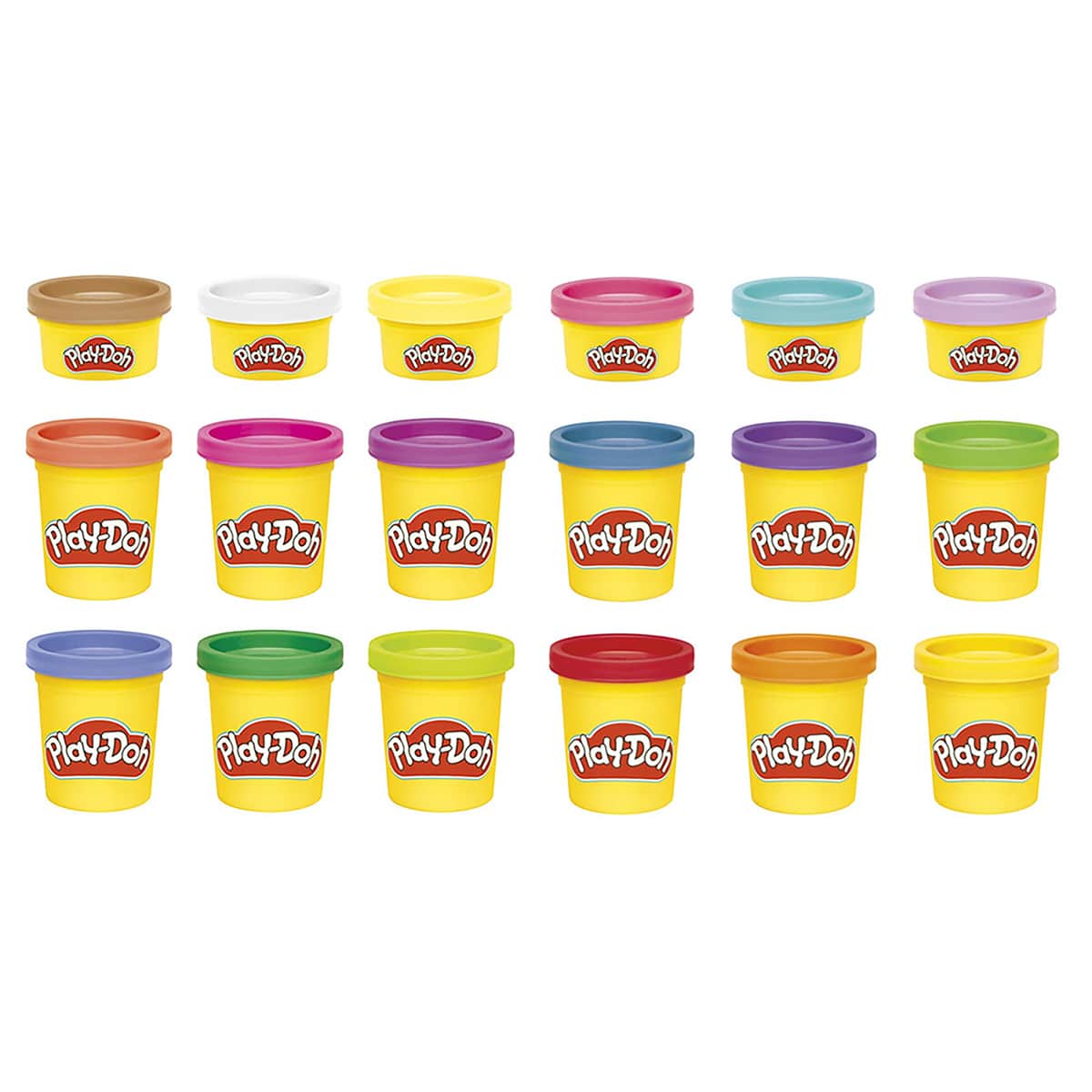 Play-Doh Assorted Bright Rainbow Dough Set Unisex, 3-4 Years, Pack of 9