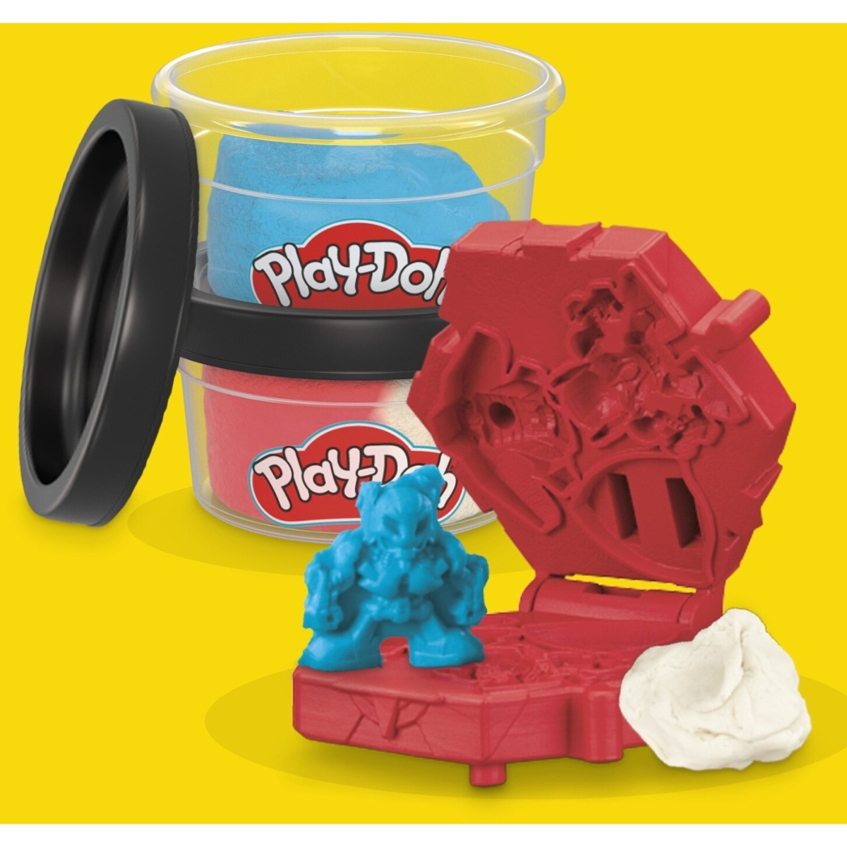 Play-Doh Captain America Action Set with Shield & Modelling Clay Unisex, 5-7 Years