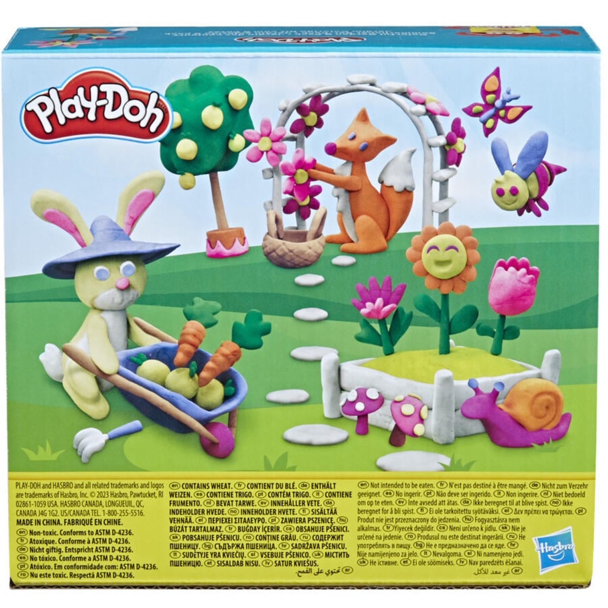 Play-Doh Assorted Colorful Compound Garden Dough Set Unisex, 3-4 Years, Pack of 9