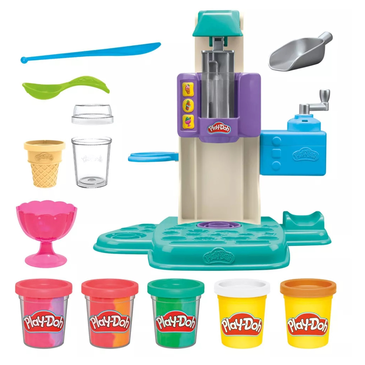 Play-Doh Colourful Rainbow Ice Cream Maker Playset Unisex, 3-4 Years