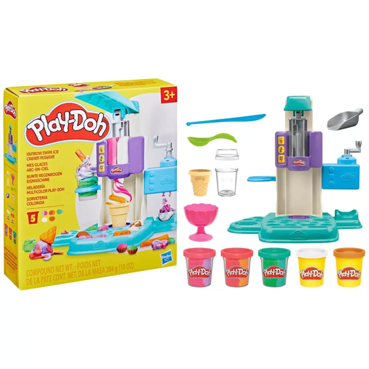 Play-Doh Colourful Rainbow Ice Cream Maker Playset Unisex, 3-4 Years