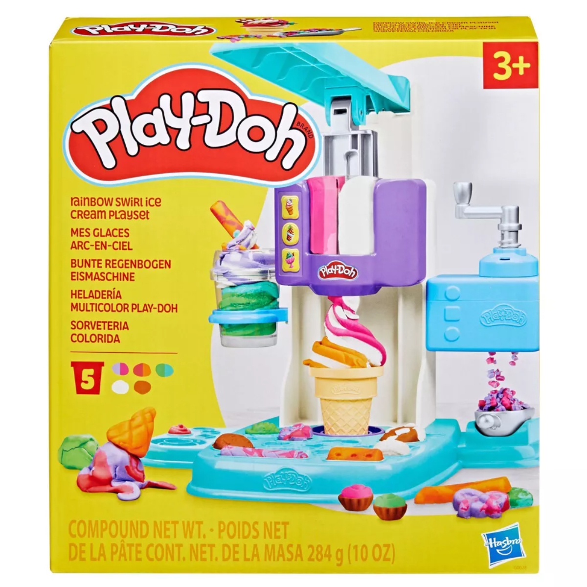 Play-Doh Colourful Rainbow Ice Cream Maker Playset Unisex, 3-4 Years