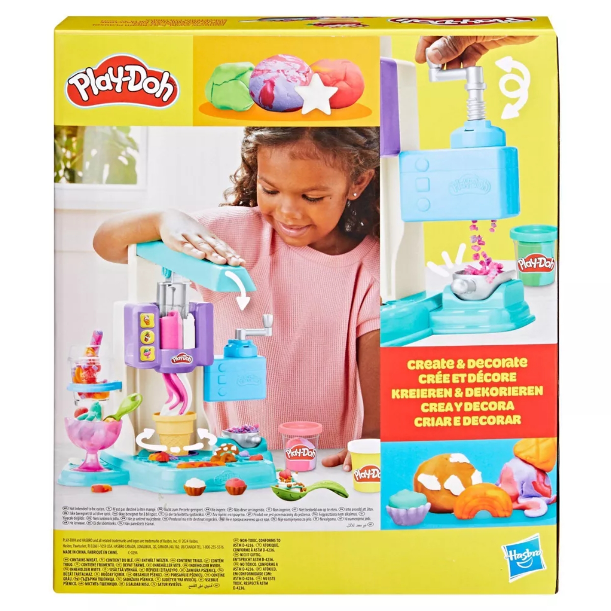 Play-Doh Colourful Rainbow Ice Cream Maker Playset Unisex, 3-4 Years