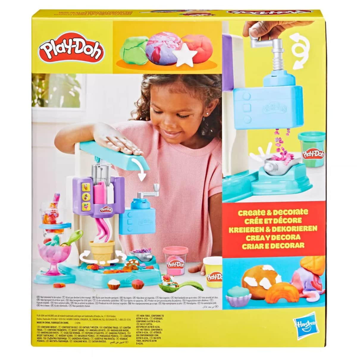 Play-Doh Colourful Rainbow Ice Cream Maker Playset Unisex, 3-4 Years