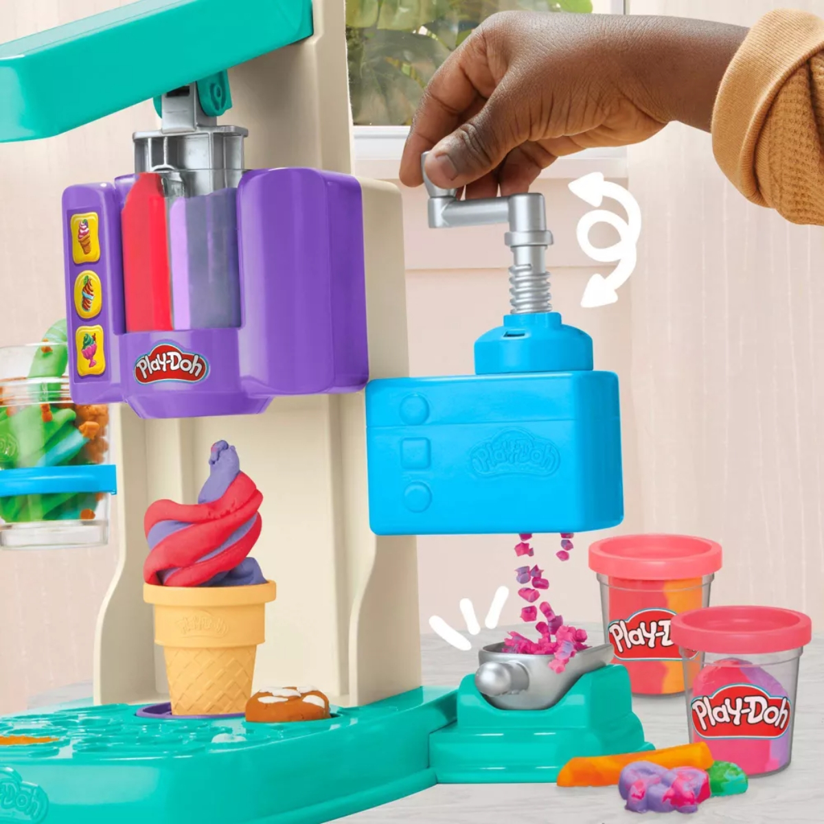 Play-Doh Colourful Rainbow Ice Cream Maker Playset Unisex, 3-4 Years