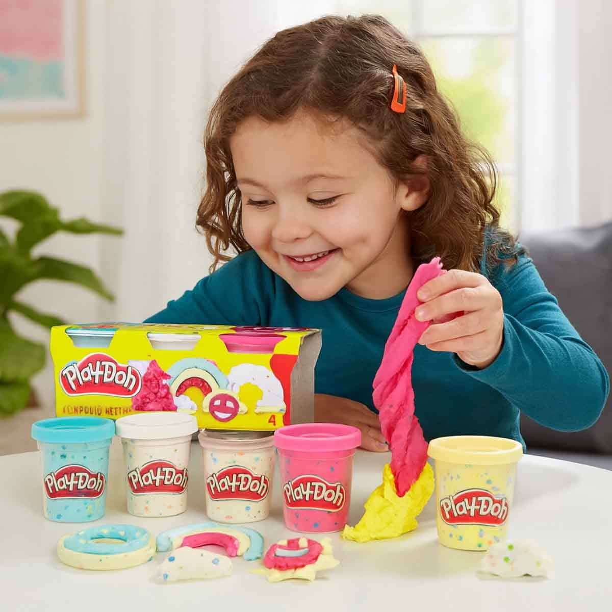 Play-Doh Confetti Dough Set Unisex, 3-4 Years, Pack of 4