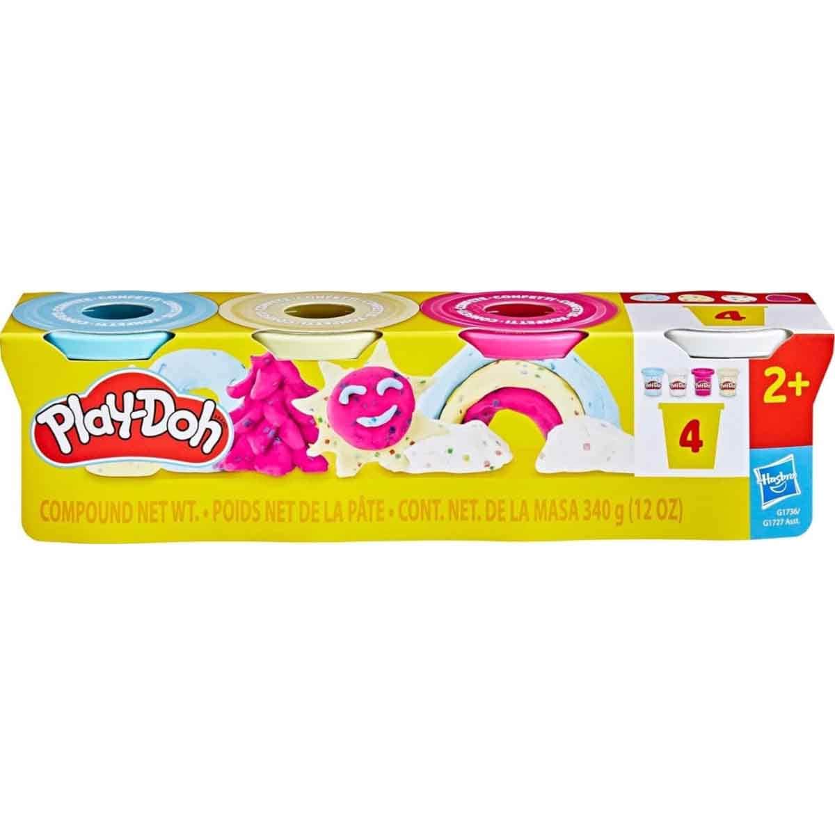 Play-Doh Confetti Dough Set Unisex, 3-4 Years, Pack of 4