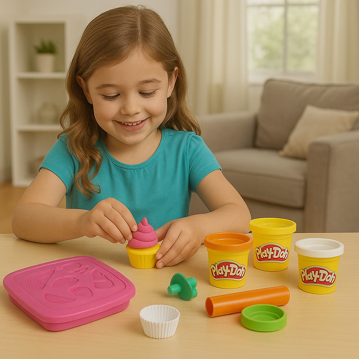 Play-Doh Create N Go Cupcakes Dough Set Unisex, 3-4 Years