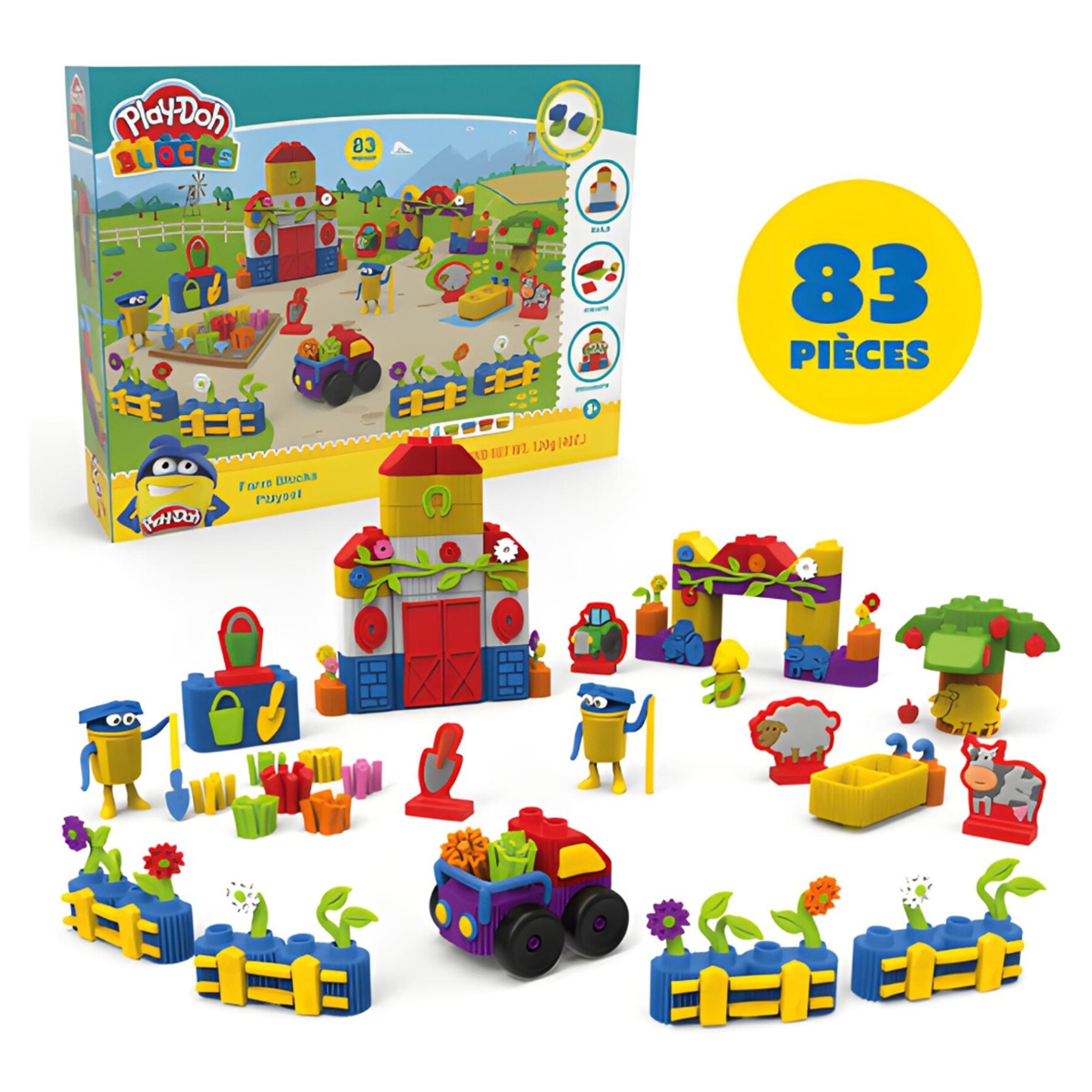Play-Doh Farm Blocks Playset Unisex, 3-4 Years