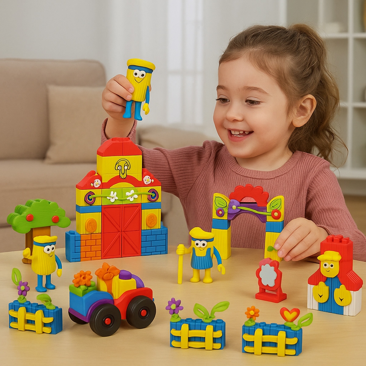 Play-Doh Farm Blocks Playset Unisex, 3-4 Years