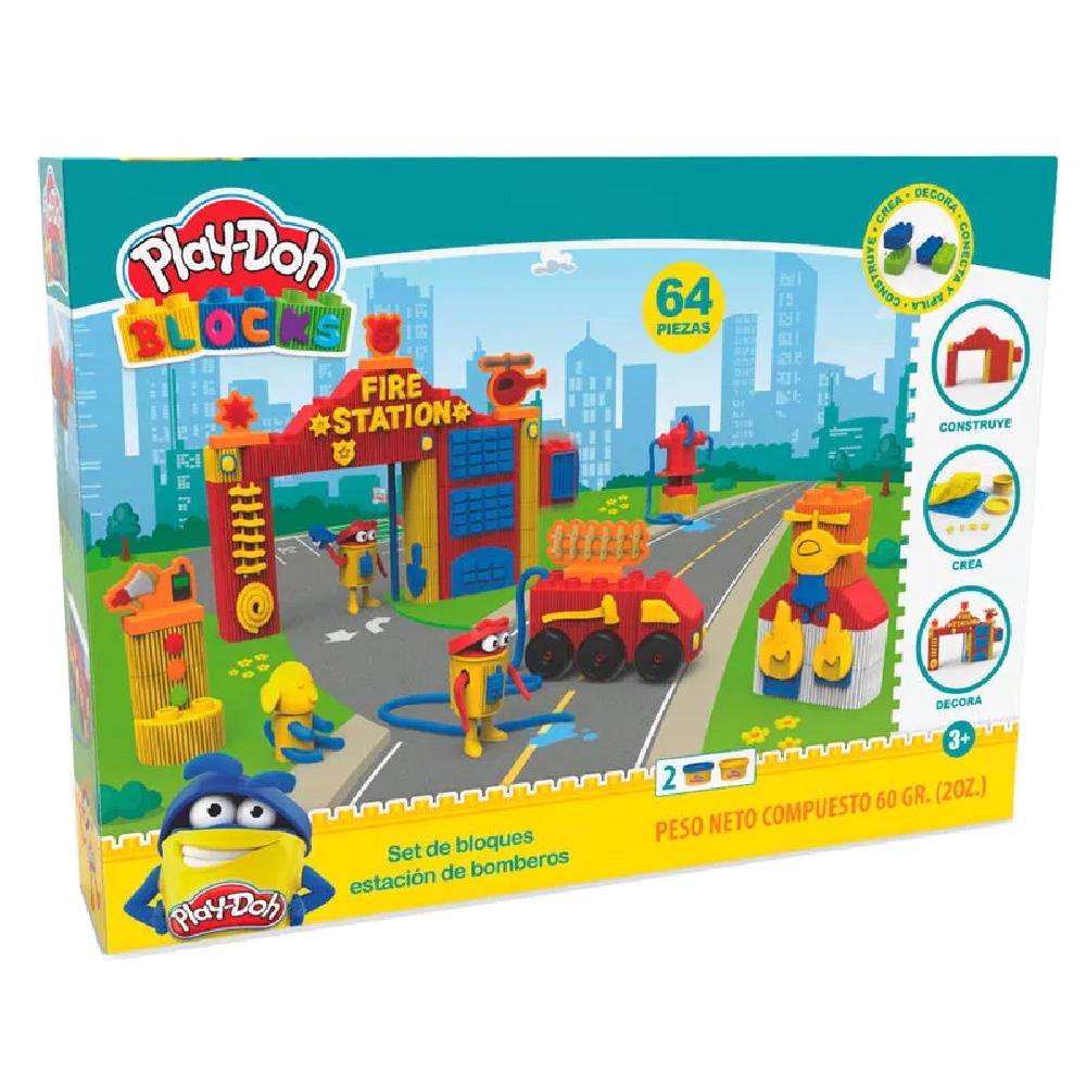Play-Doh Fire Engine Blocks Set Unisex, 3-4 Years