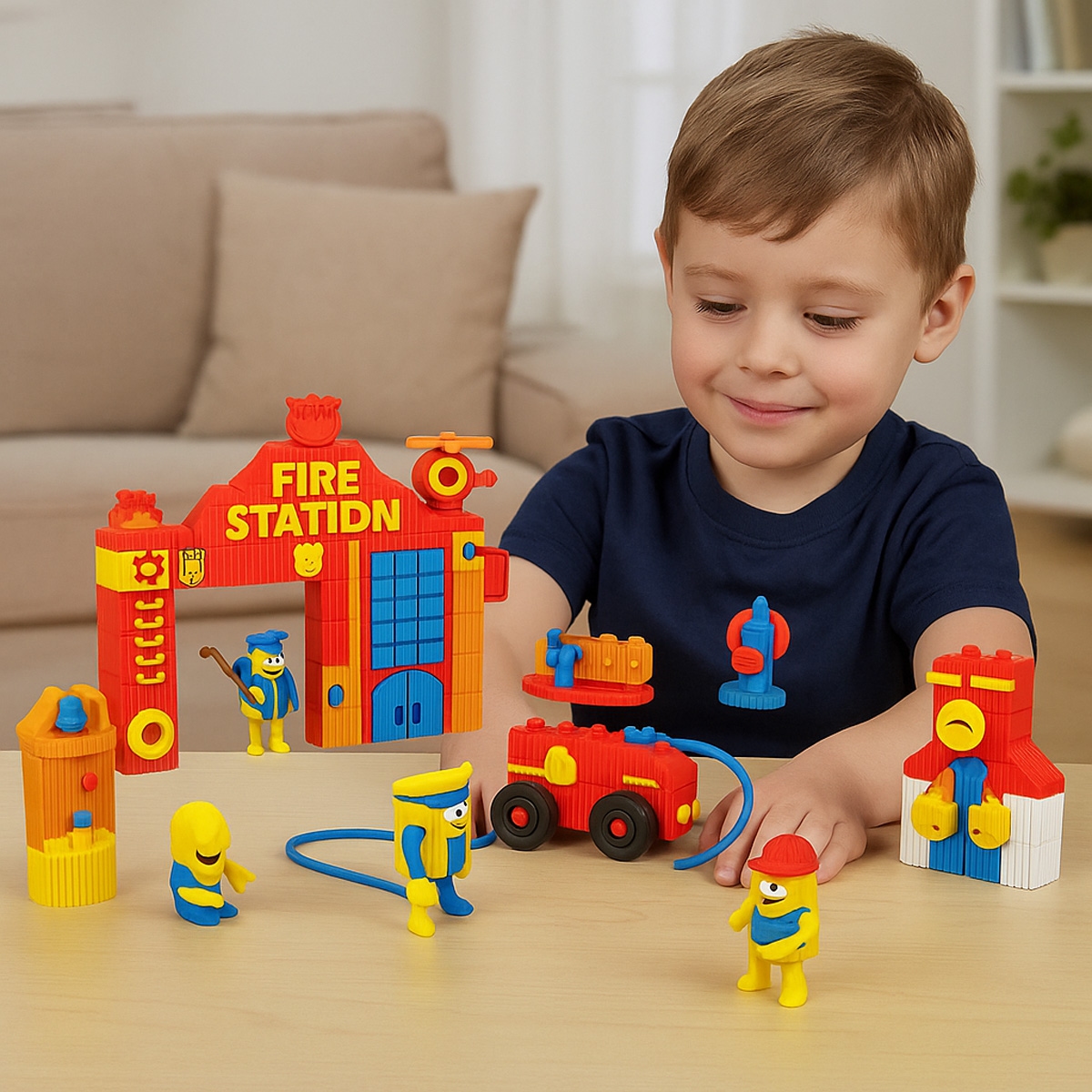 Play-Doh Fire Engine Blocks Set Unisex, 3-4 Years
