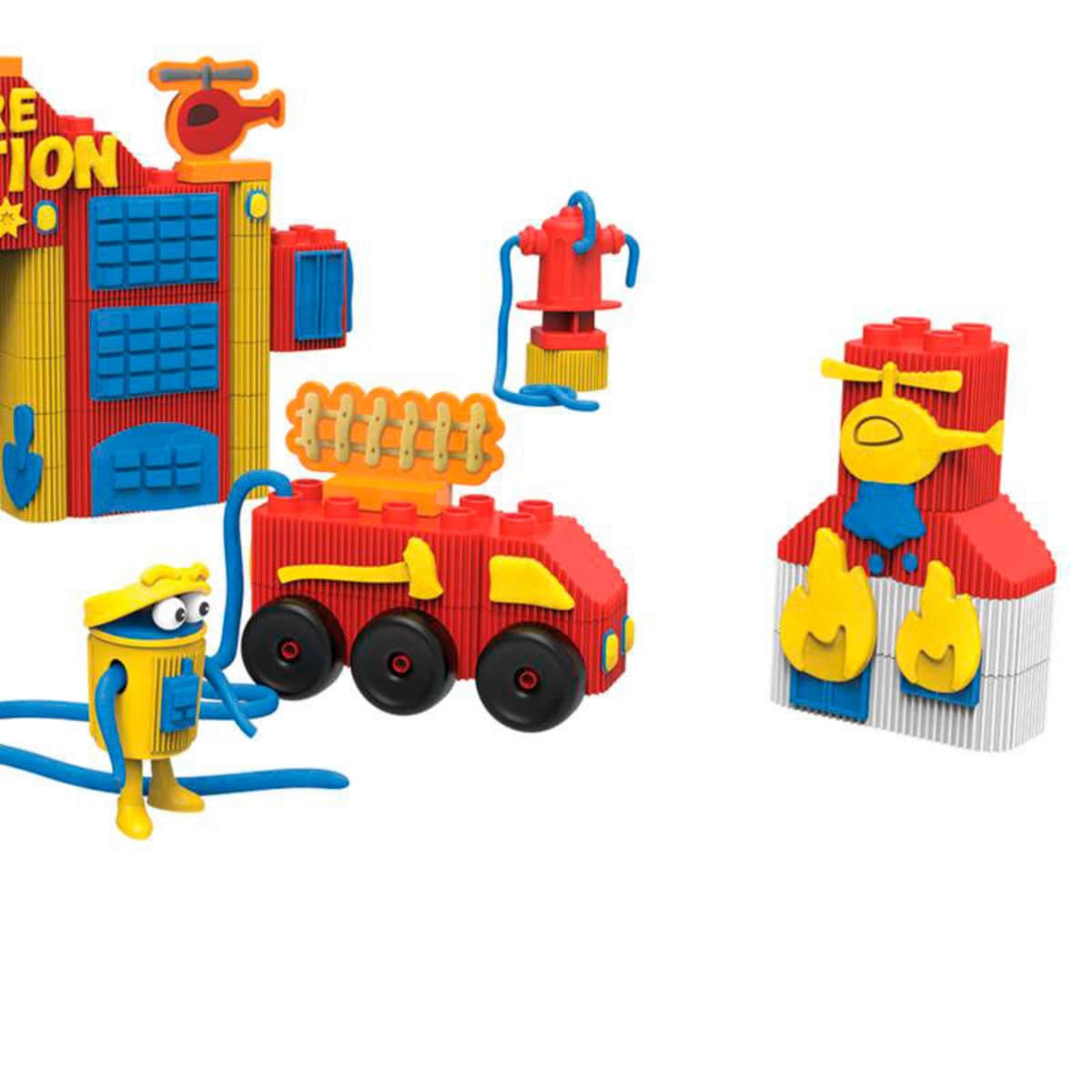 Play-Doh Fire Engine Blocks Set Unisex, 3-4 Years