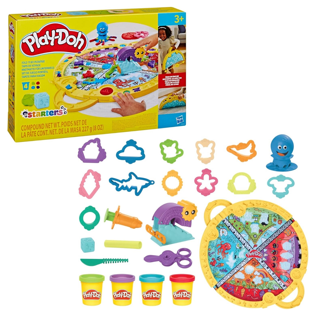 Play-Doh Fold and Go Playmat Starter Set Unisex, 3-4 Years