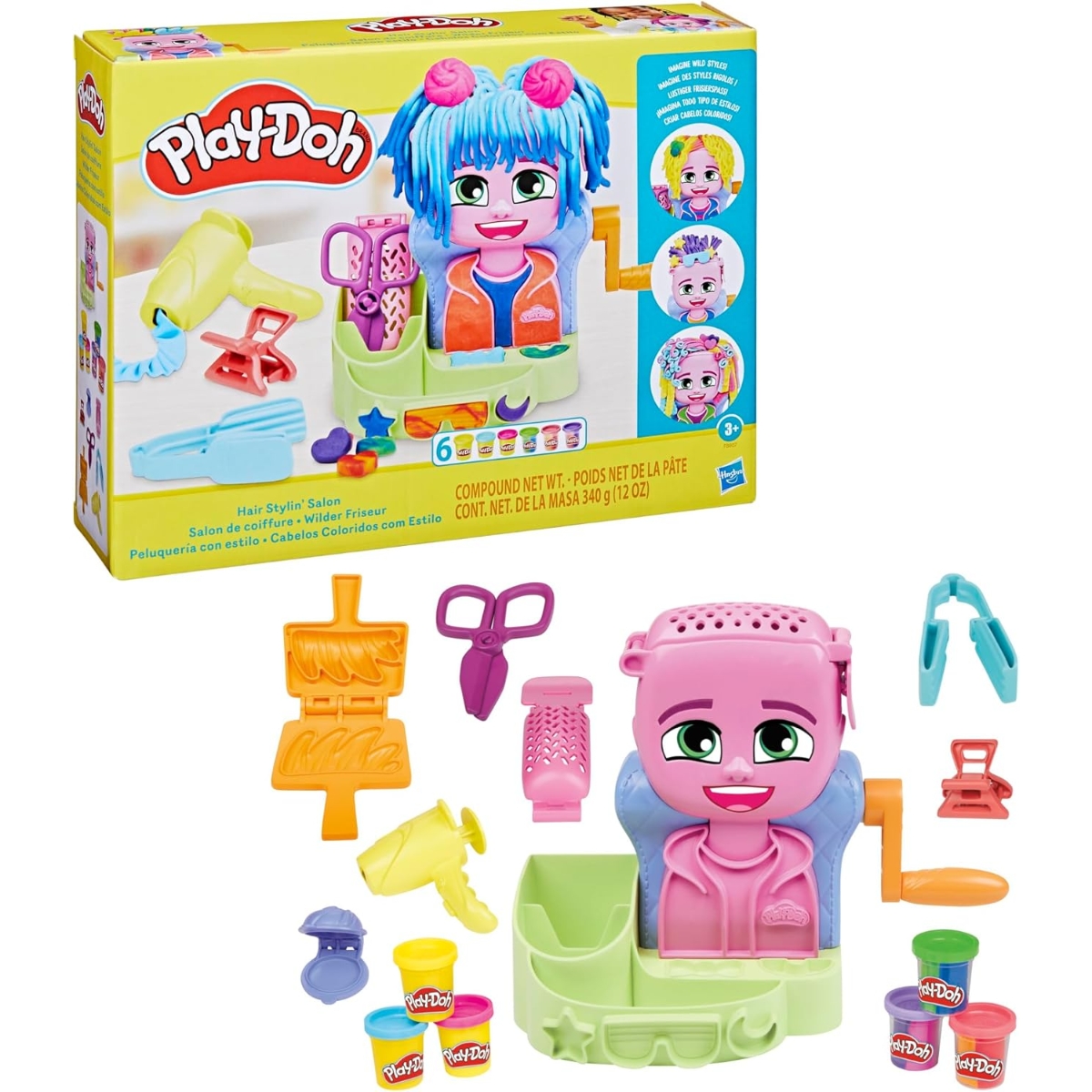 Play-Doh Hair Styling Salon Playset Unisex, 3-4 Years