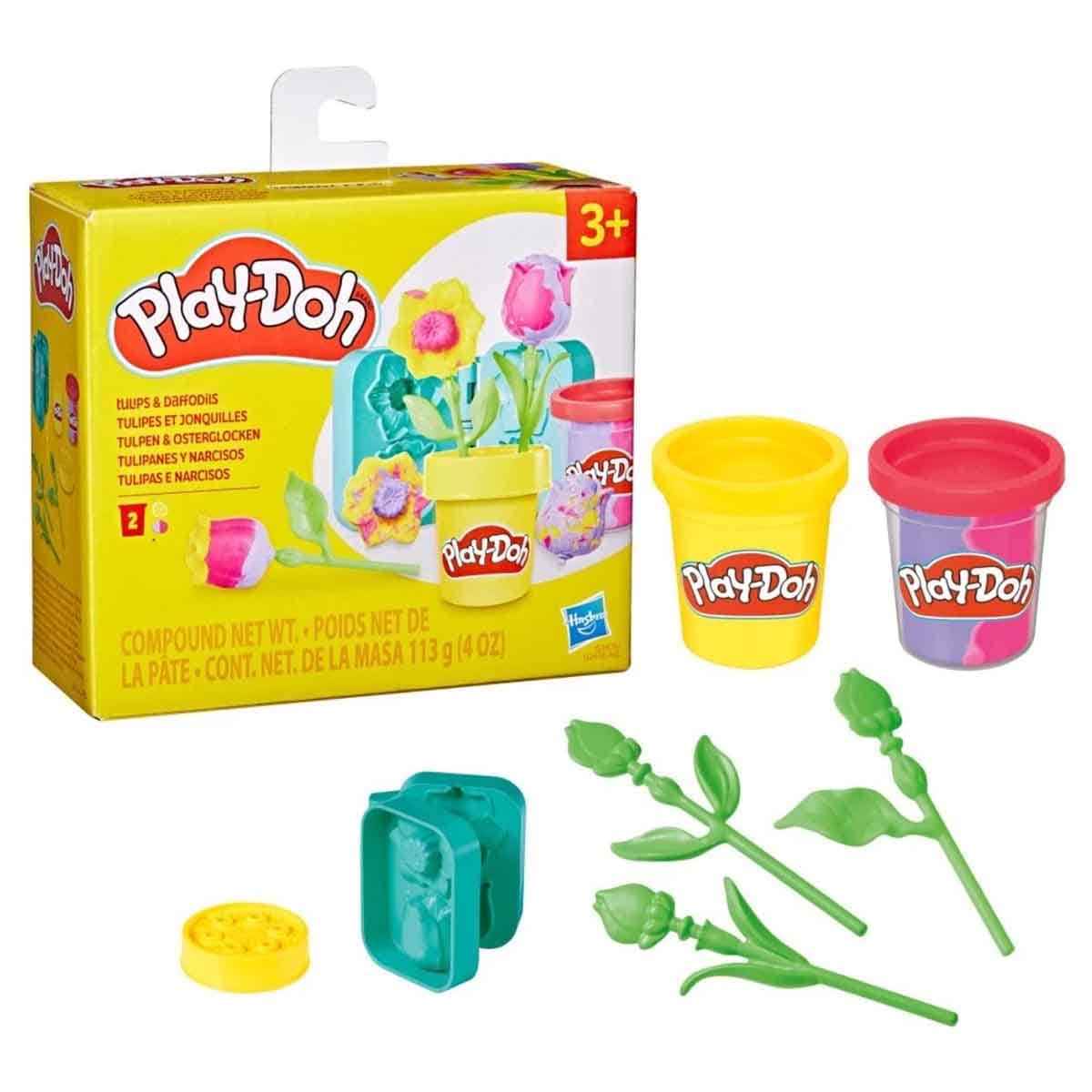 Play-Doh Lil Flowers Tulips & Daffodils Playset Unisex, 3-4 Years