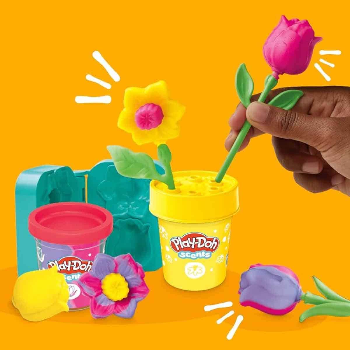 Play-Doh Lil Flowers Tulips & Daffodils Playset Unisex, 3-4 Years