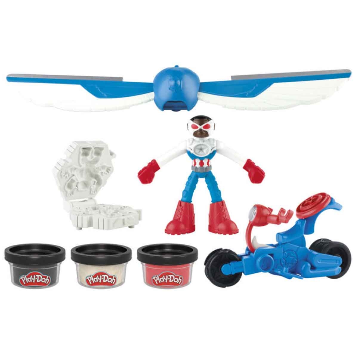Play-Doh Marvel Captain America Moto-Slicer Playset Unisex, 5-7 Years