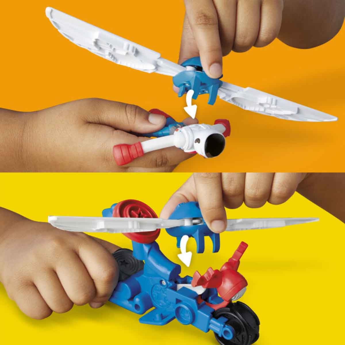 Play-Doh Marvel Captain America Moto-Slicer Playset Unisex, 5-7 Years