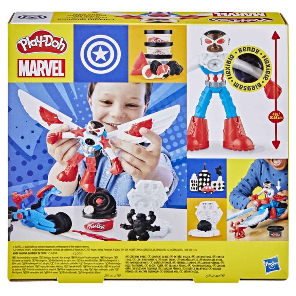 Play-Doh Marvel Captain America Moto-Slicer Playset Unisex, 5-7 Years