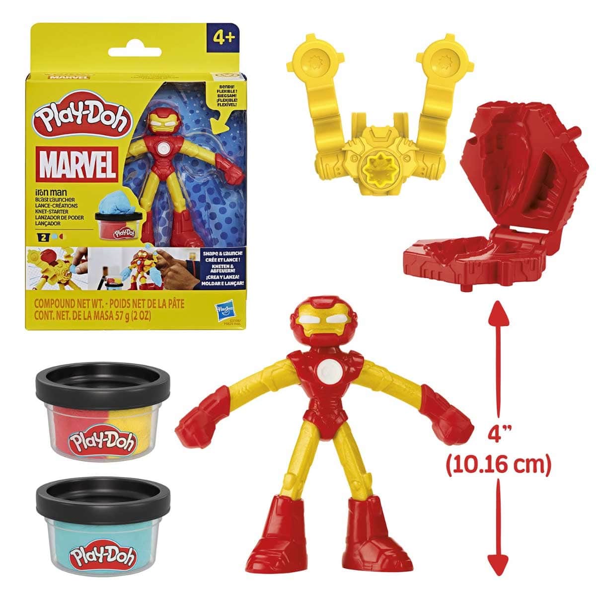 Play-Doh Marvel Iron Man Blast Launcher Playset Unisex, 5-7 Years