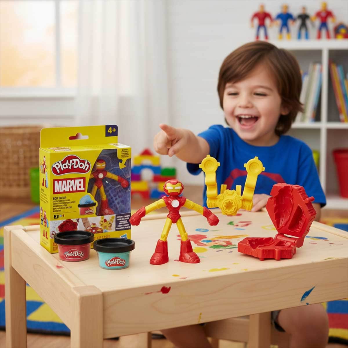 Play-Doh Marvel Iron Man Blast Launcher Playset Unisex, 5-7 Years