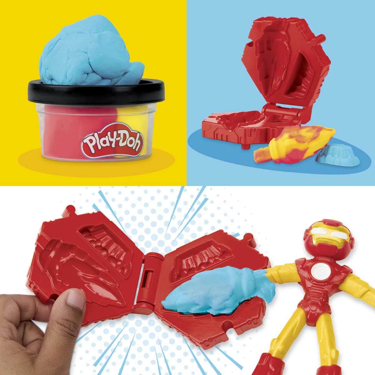 Play-Doh Marvel Iron Man Blast Launcher Playset Unisex, 5-7 Years