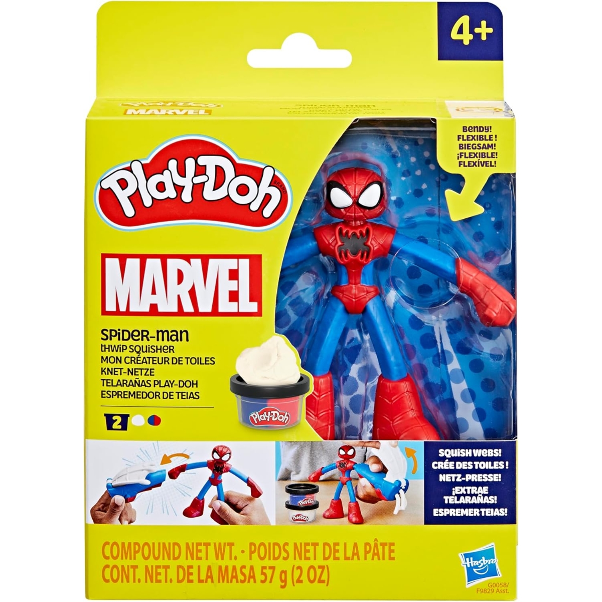 Play-Doh Marvel Spider-Man Thwip Squisher Playset Unisex, 5-7 Years