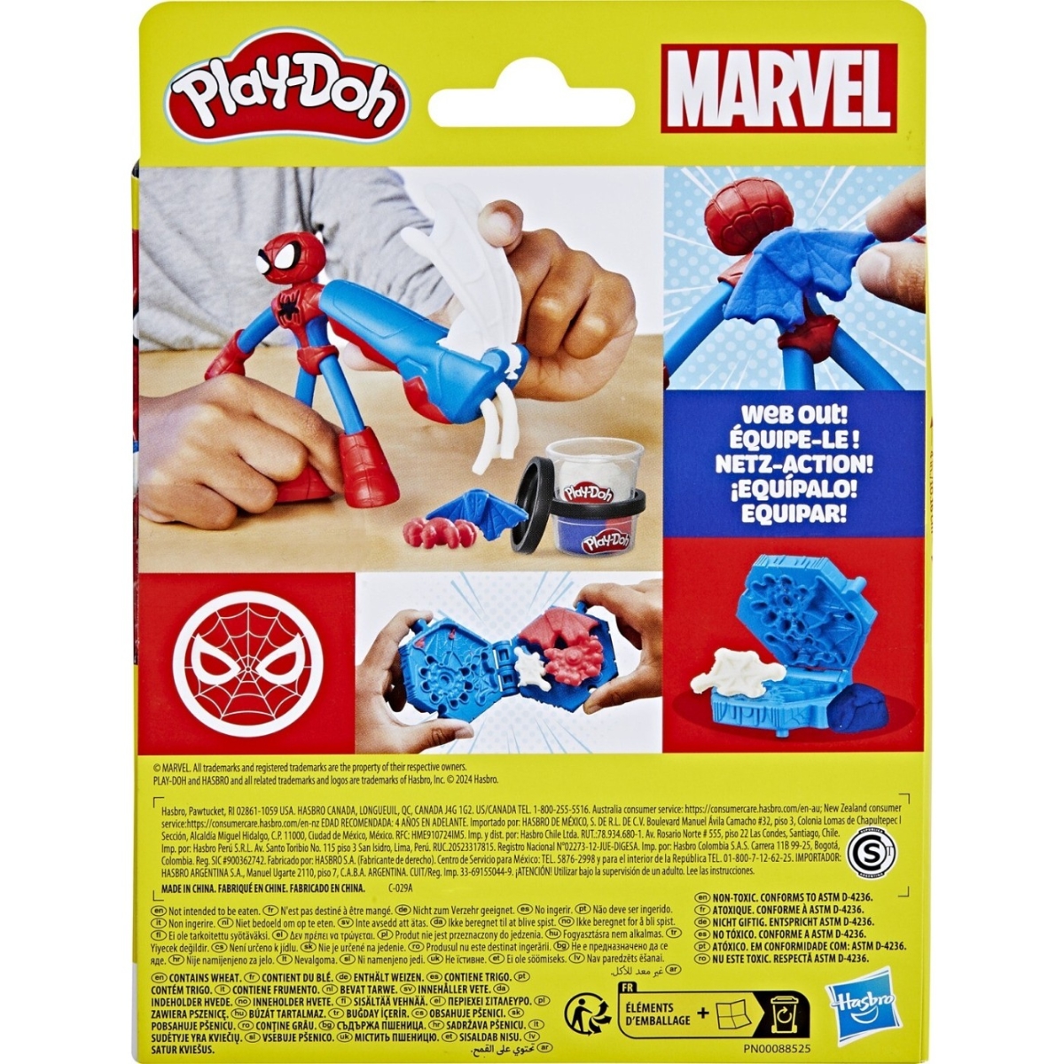 Play-Doh Marvel Spider-Man Thwip Squisher Playset Unisex, 5-7 Years