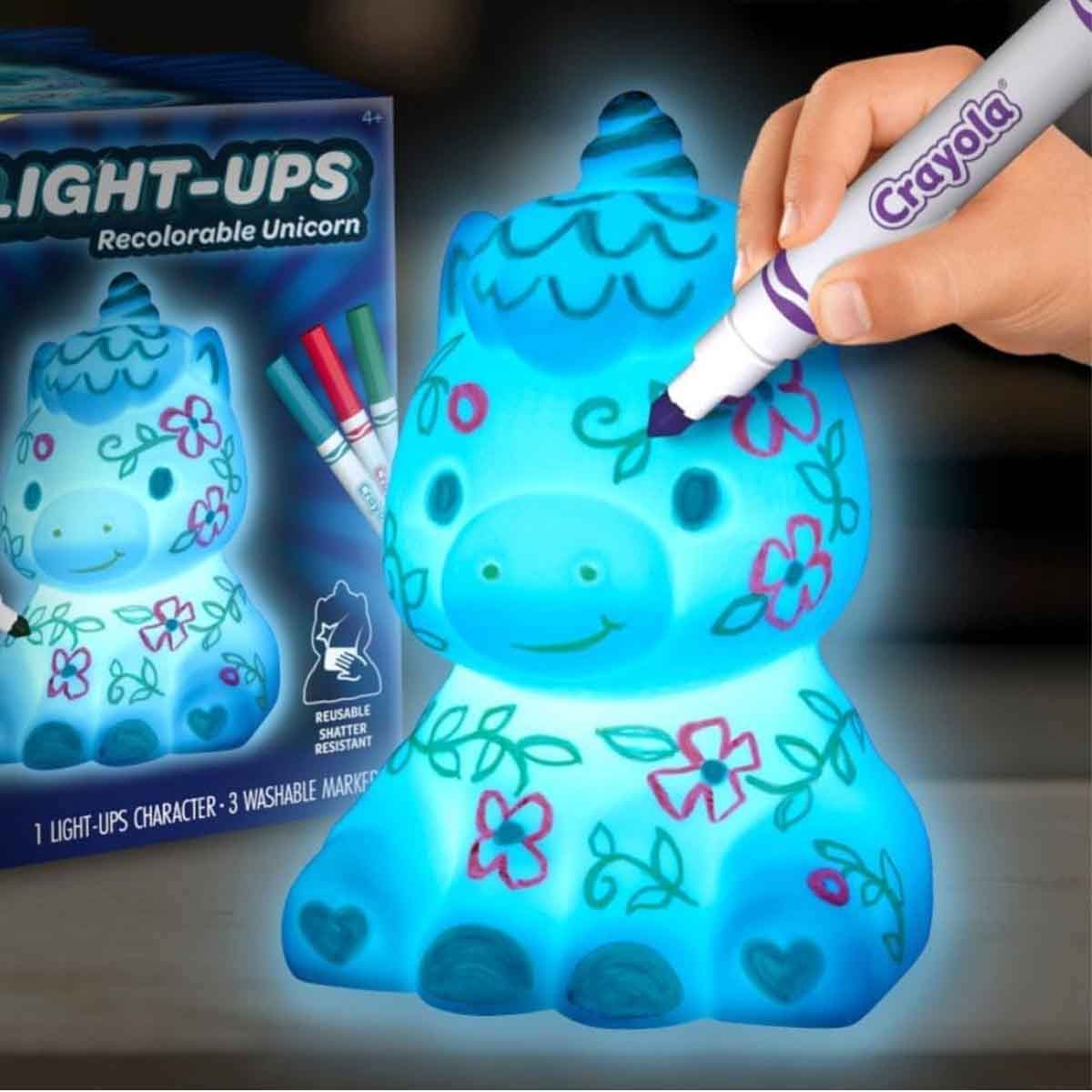 Play-Doh Modeling Compound with Crayola Easel Case & Glow Unicorn Playset Bundle Pack Unisex, 3-4 Years