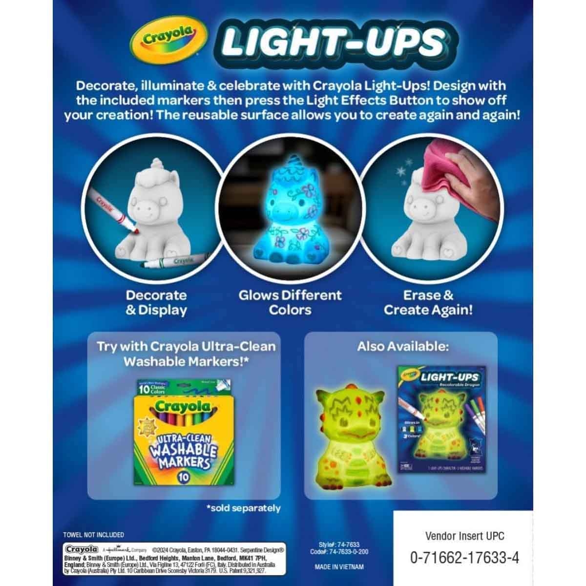 Play-Doh Modeling Compound with Crayola Easel Case & Glow Unicorn Playset Bundle Pack Unisex, 3-4 Years