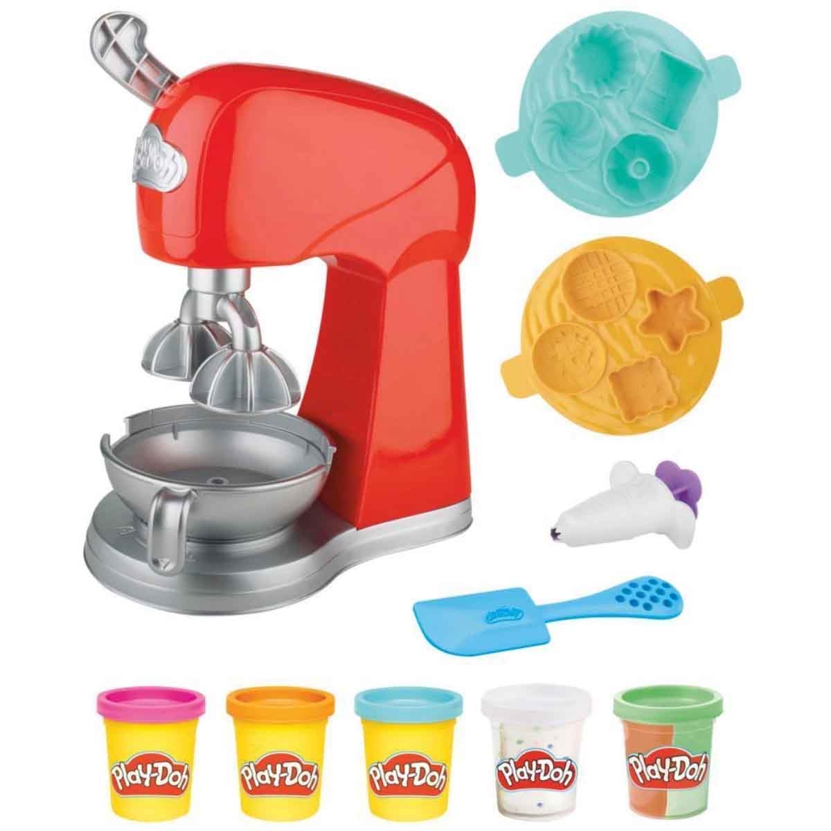 Play-Doh Neon Compound with Kitchen Mixer & Glow Dragon Playset Bundle Pack Unisex, 3-4 Years