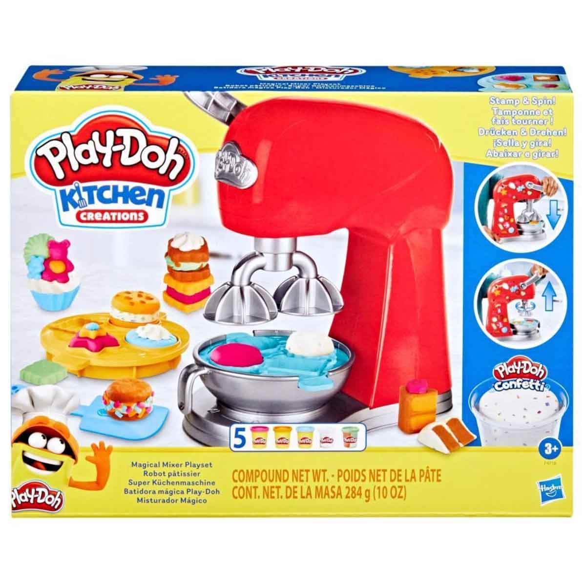 Play-Doh Neon Compound with Kitchen Mixer & Glow Dragon Playset Bundle Pack Unisex, 3-4 Years