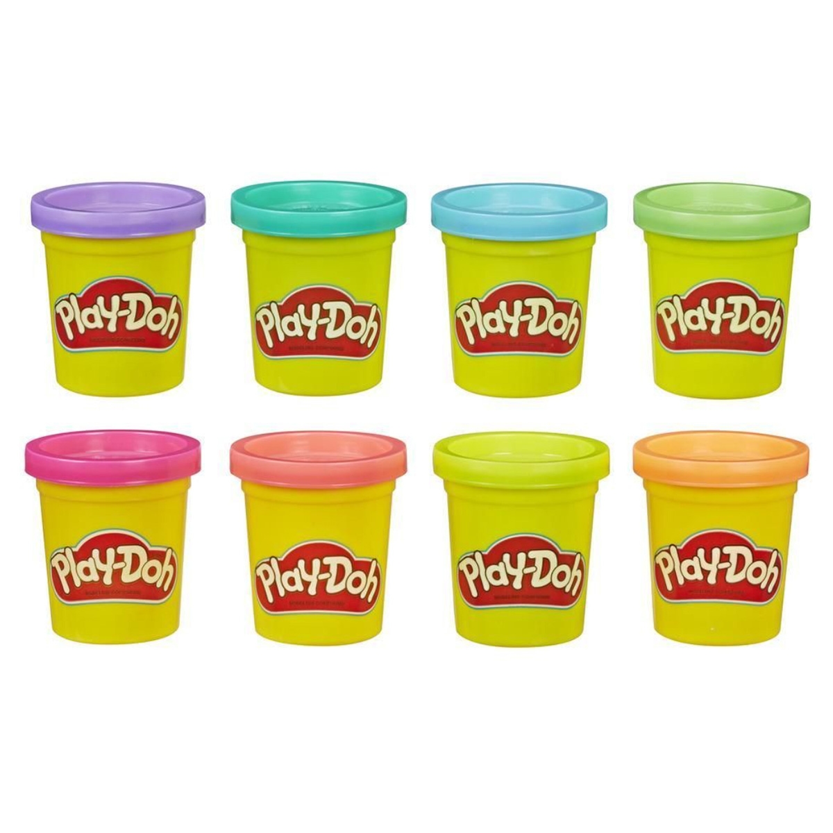 Play-Doh Neon Non-Toxic Modeling Compound Unisex, 3-4 Years, Pack of 8