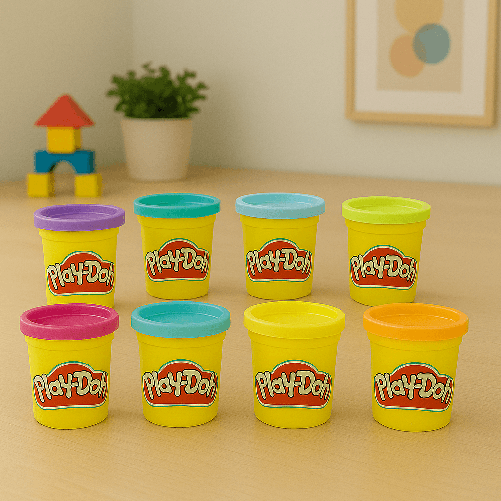 Play-Doh Neon Non-Toxic Modeling Compound Unisex, 3-4 Years, Pack of 8