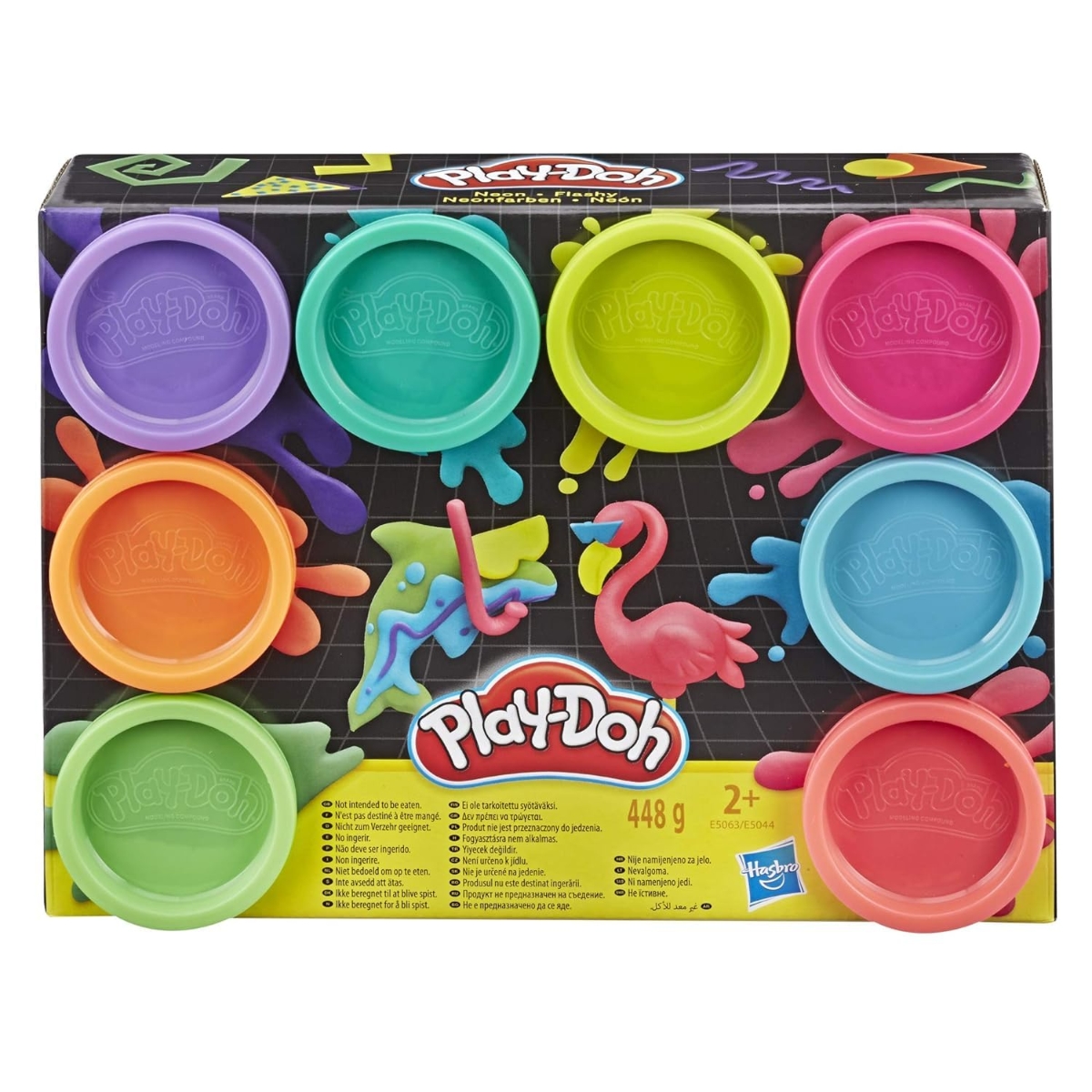 Play-Doh Neon Non-Toxic Modeling Compound Unisex, 3-4 Years, Pack of 8