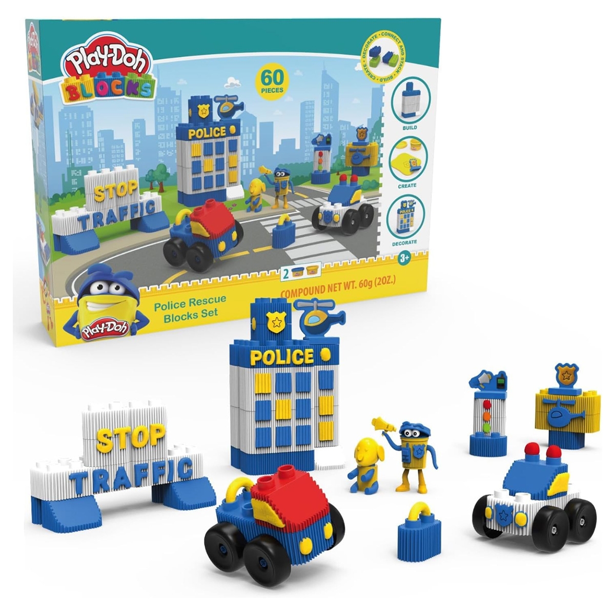 Play-Doh Police Rescue Blocks Set Unisex, 3-4 Years