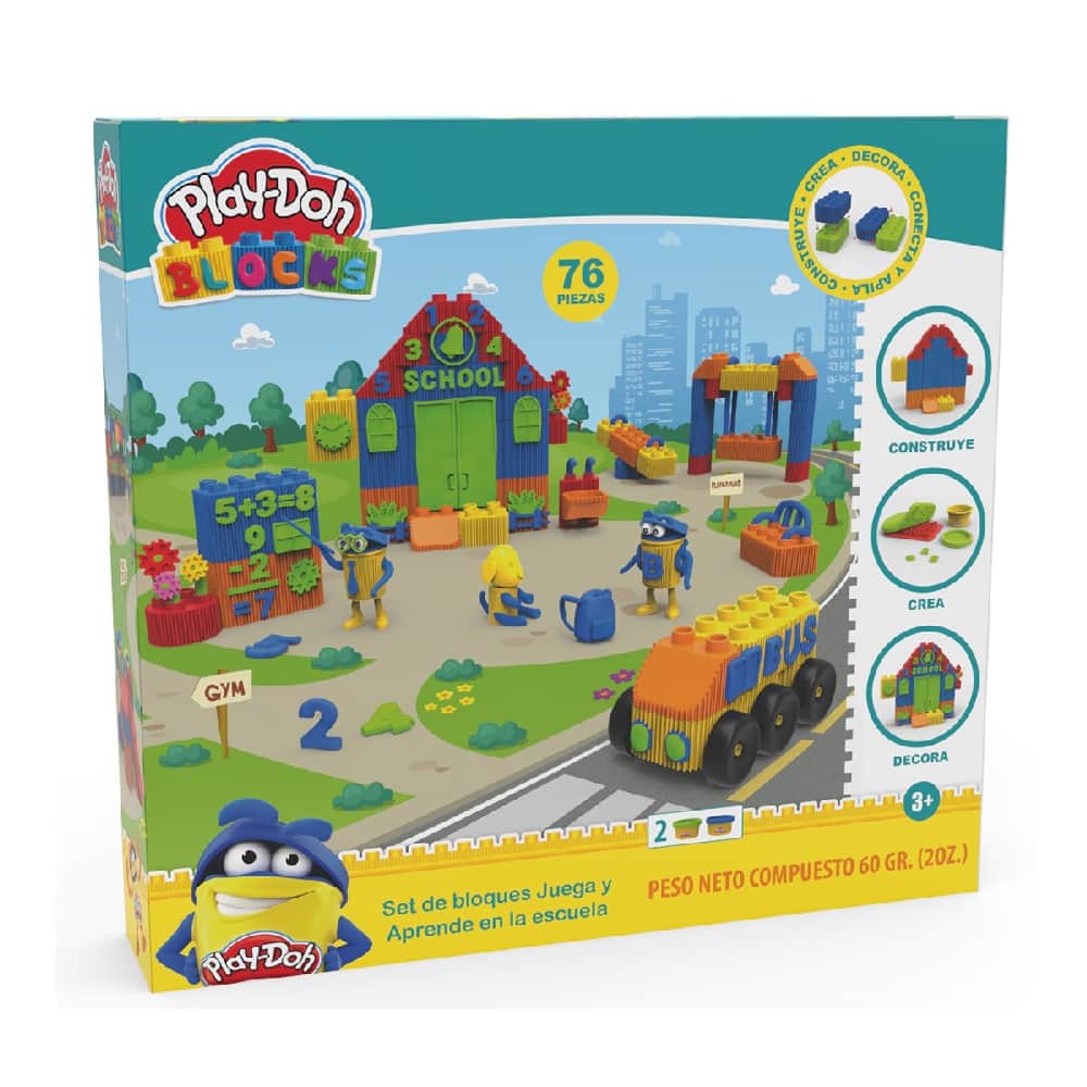 Play-Doh School Play N' Learn Blocks Playset, Unisex, 3-4 Years