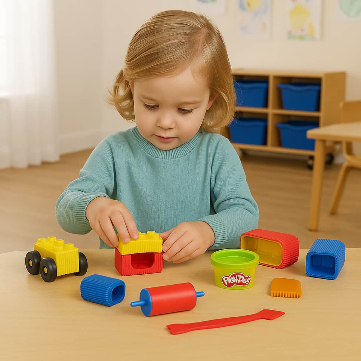 Play-Doh Seat N' Storage Blocks Set Unisex, 3-4 Years