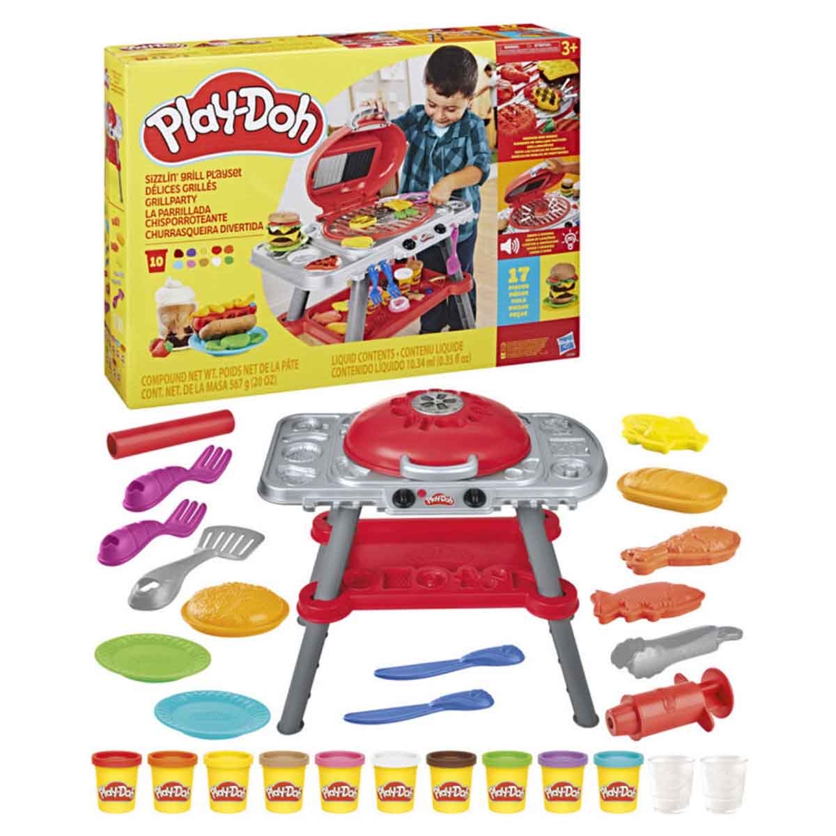 Play-Doh Sizzlin' Grill Toy Playset Unisex, 3-4 Years