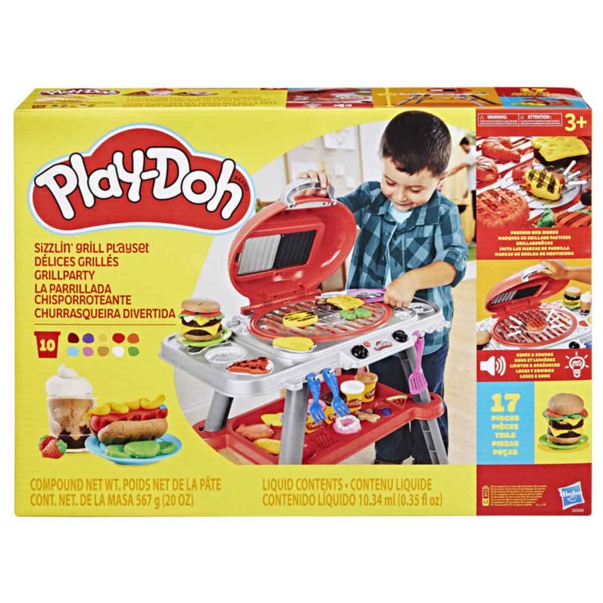 Play-Doh Sizzlin' Grill Toy Playset Unisex, 3-4 Years
