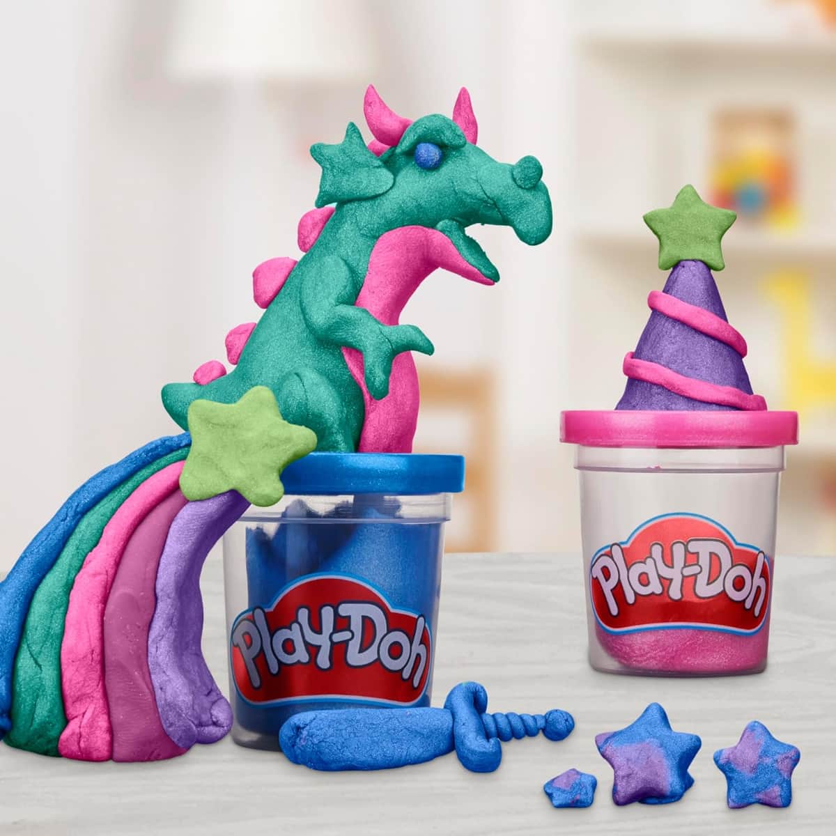 Play-Doh Sparkle Compound Collection Unisex, 3-4 Years, Pack of 6