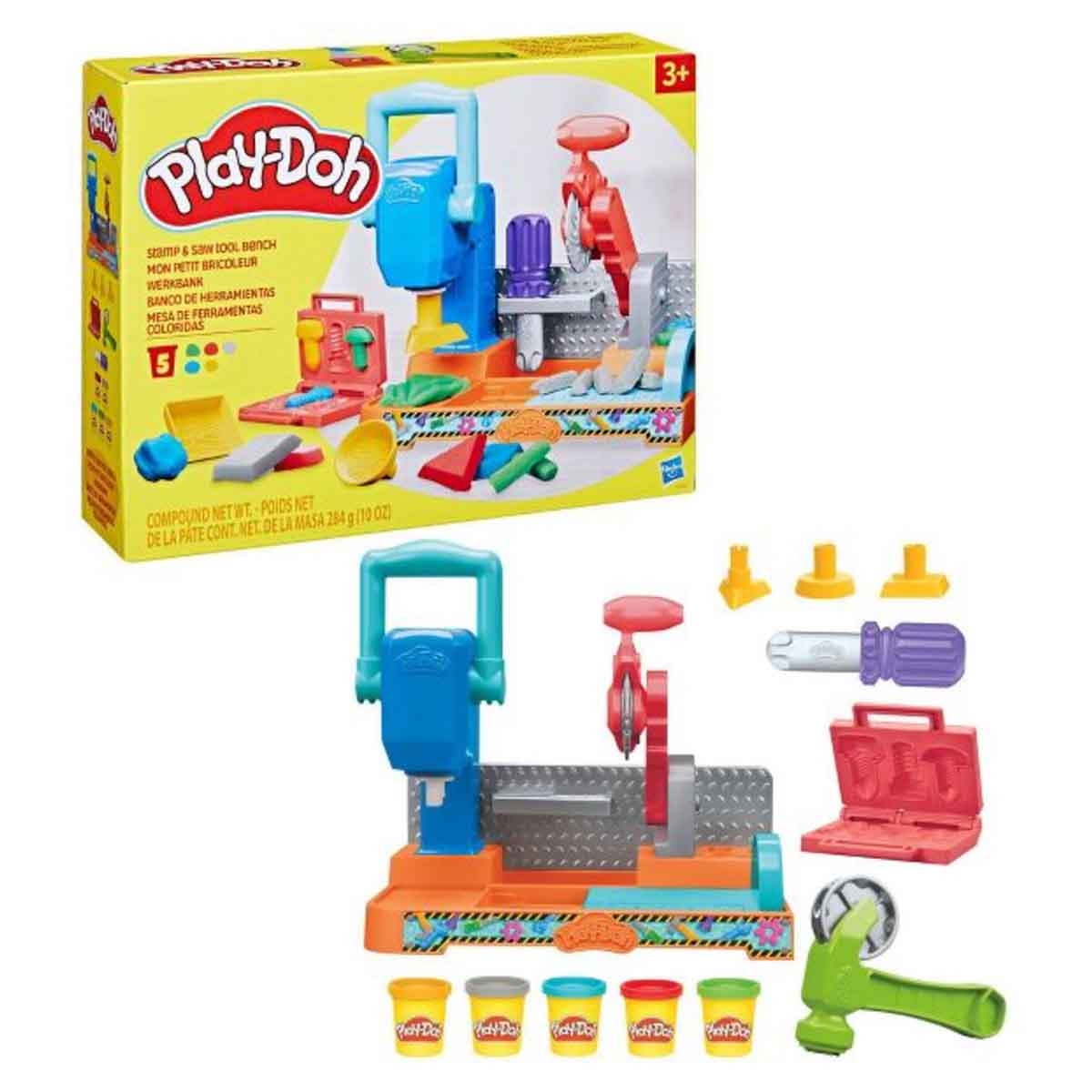 Play-Doh Stamp & Saw Tool Bench Playset Unisex, 3-4 Years
