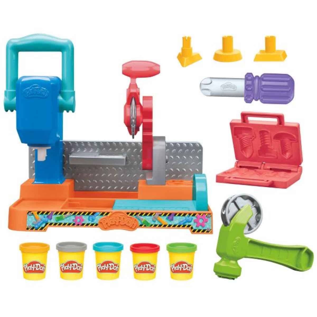 Play-Doh Stamp & Saw Tool Bench Playset Unisex, 3-4 Years