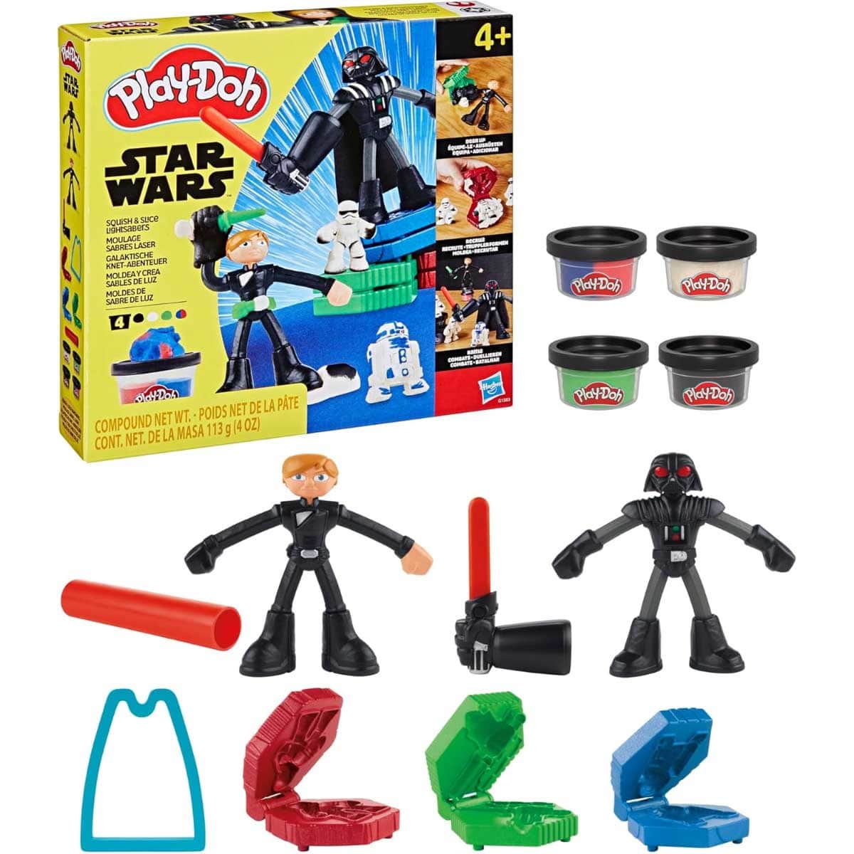 Play-Doh Star Wars Squish & Slice Lightsabers Playset Unisex, 5-7 Years