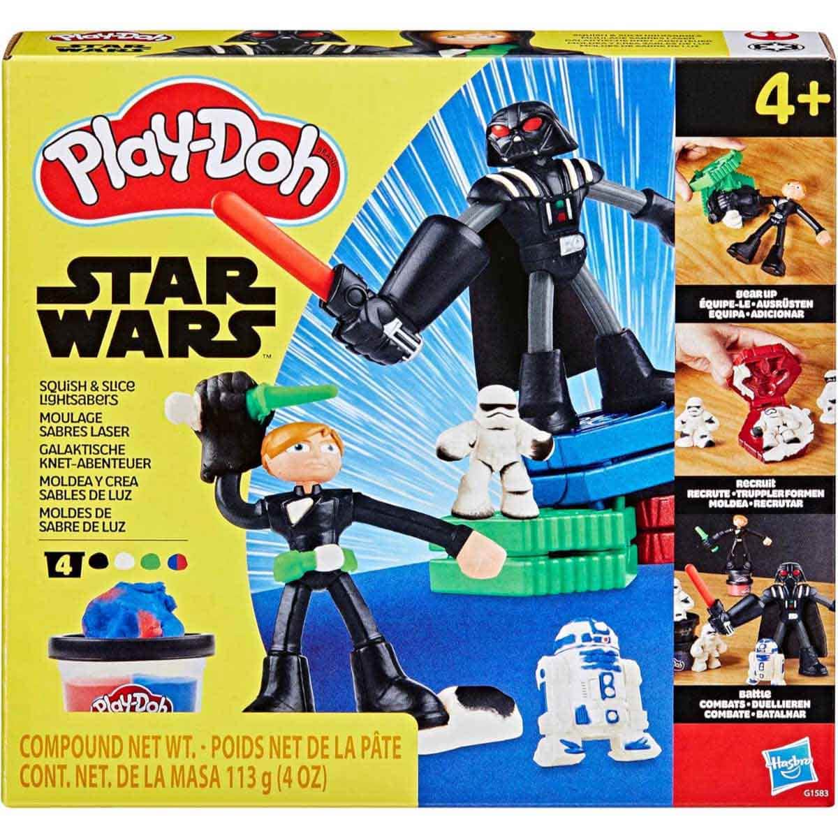 Play-Doh Star Wars Squish & Slice Lightsabers Playset Unisex, 5-7 Years