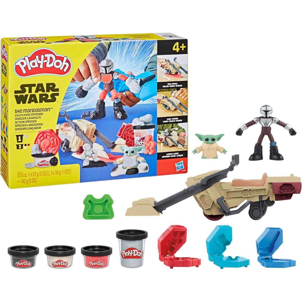 Play-Doh Star Wars The Mandalorian Launching Speeder Playest Unisex, 5-7 Years