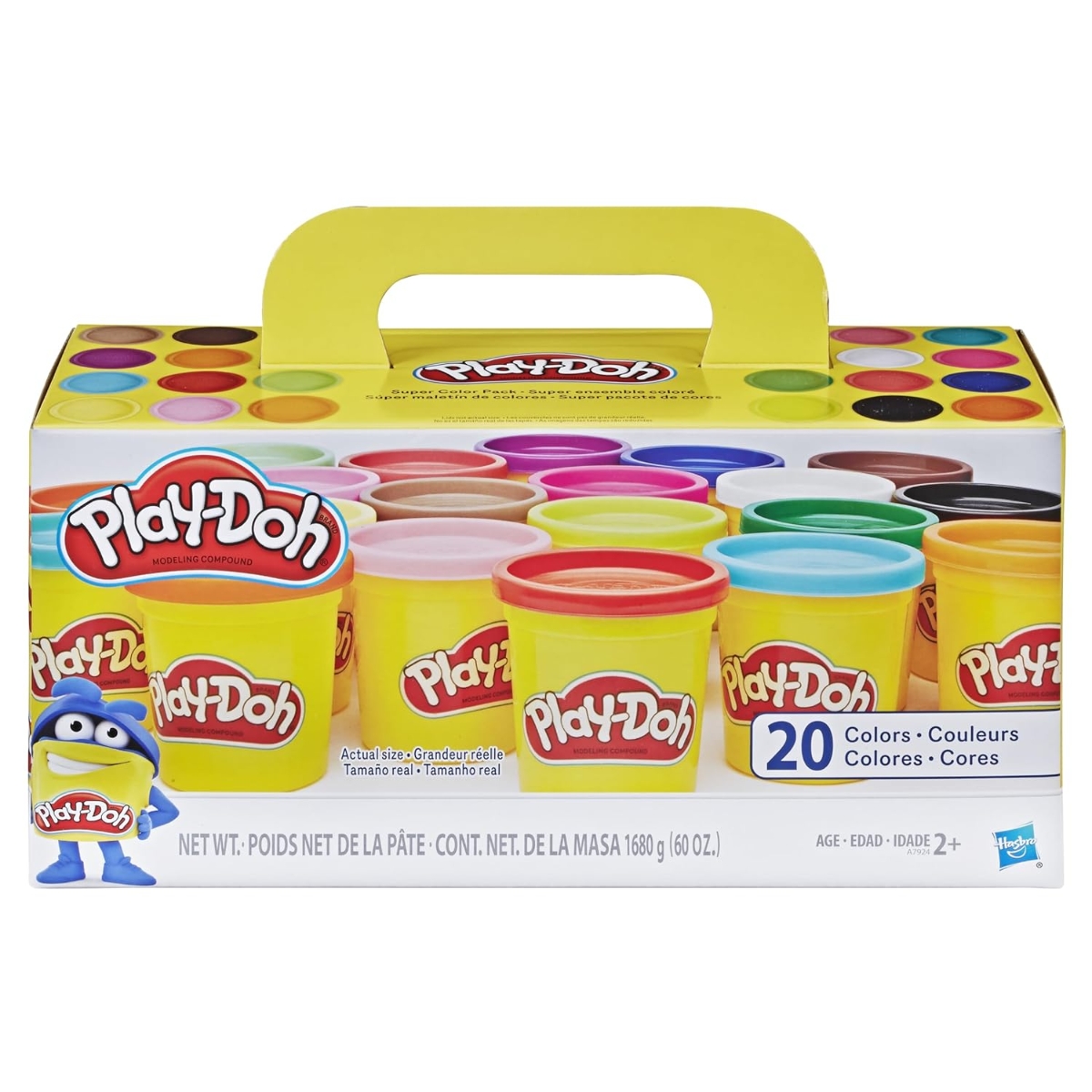 Play-Doh Super Colour Clay Pack Unisex, 3-4 Years, Pack of 20