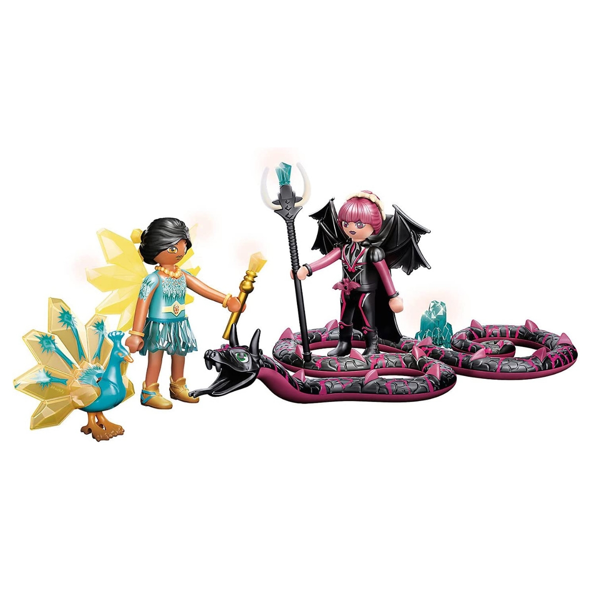 Playmobil Adventures of Ayuma Crystal & Bat Fairy with Soul Animal Playset Unisex, 8-10 Years