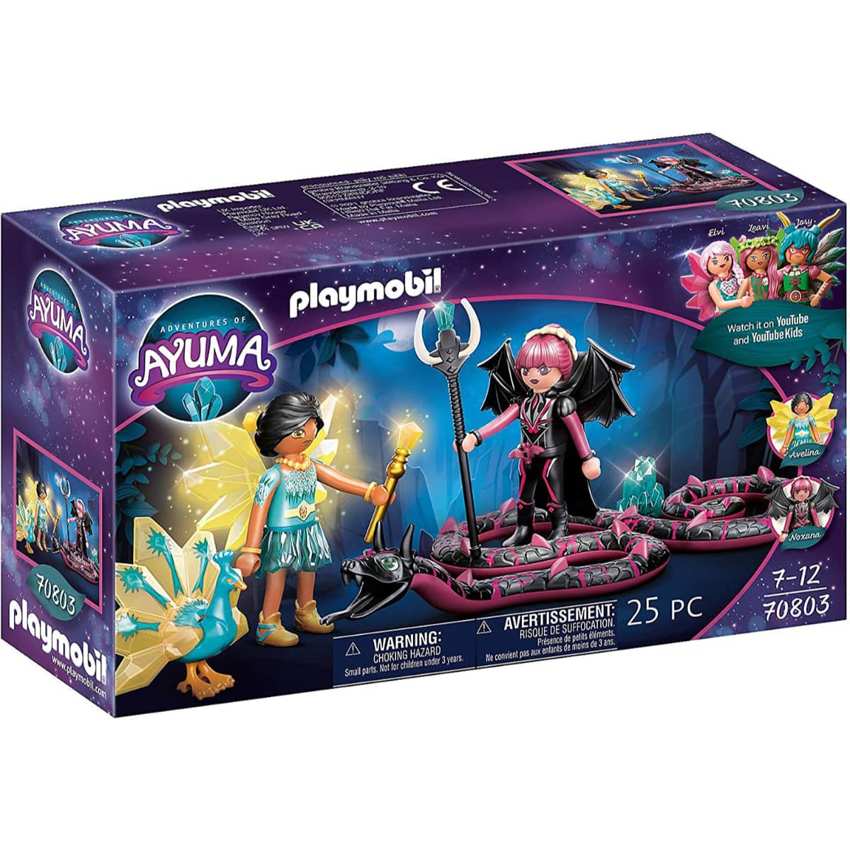 Playmobil Adventures of Ayuma Crystal & Bat Fairy with Soul Animal Playset Unisex, 8-10 Years